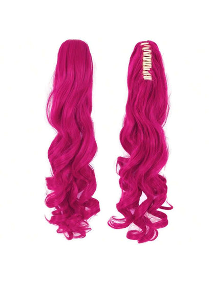 Hot Pink 28-Inch Twin-Ponytail Wig
