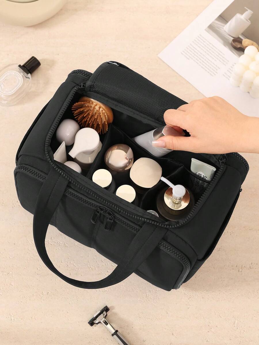 Multi-Pocket Fluffy Makeup Bag