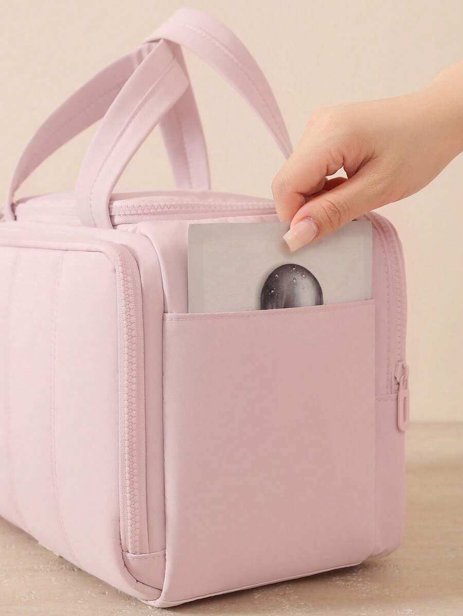 Multi-Pocket Fluffy Makeup Bag