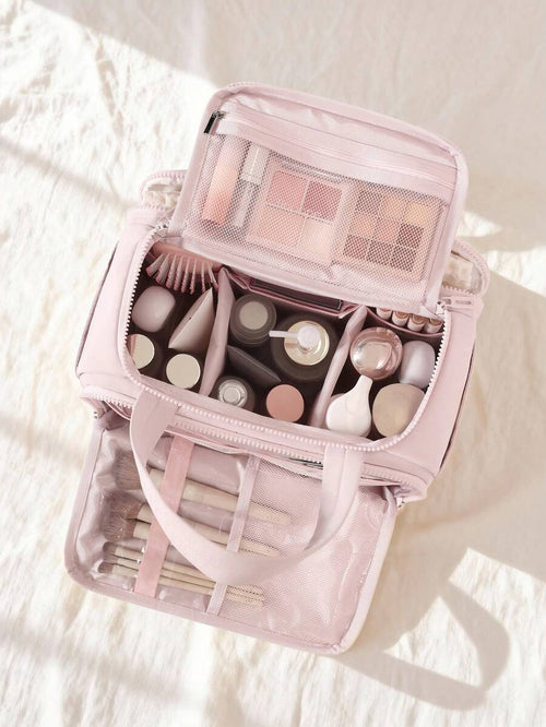 Multi-Pocket Fluffy Makeup Bag