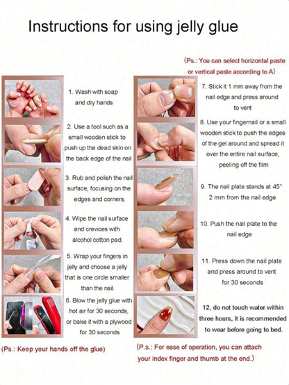 Pink Ghost Press-On Nail Set — 10 Pieces