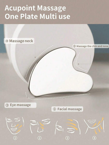 Heart-Shaped Stainless Steel Gua Sha Tool
